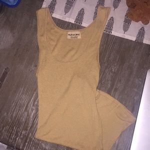 Gold colored ribbed tank - Michael Stars